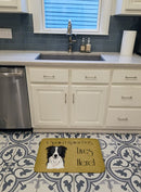 Border Collie Spoiled Dog Lives Here Machine Washable Memory Foam Mat BB1489RUG