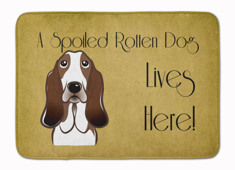 Basset Hound Spoiled Dog Lives Here Machine Washable Memory Foam Mat BB1491RUG