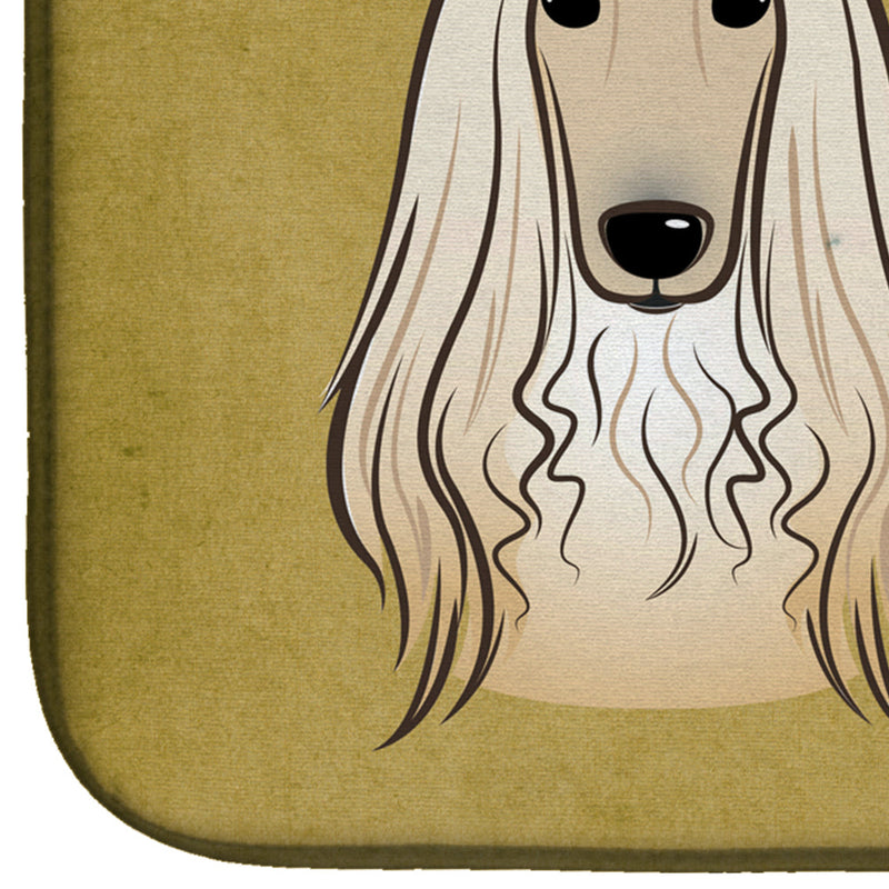 Afghan Hound Spoiled Dog Lives Here Dish Drying Mat BB1492DDM