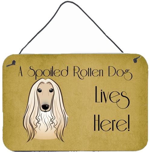 Afghan Hound Spoiled Dog Lives Here Wall or Door Hanging Prints BB1492DS812