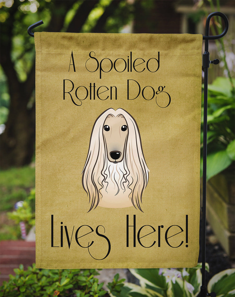 Afghan Hound Spoiled Dog Lives Here Flag Garden Size BB1492GF