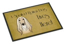 Afghan Hound Spoiled Dog Lives Here Doormat - 18x27 Decorative Floor Mat – Indoor/Outdoor Rug with Artistic Flair BB1492MAT