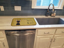 Doberman Spoiled Dog Lives Here Dish Drying Mat Absorbent Dish Drying Mat Pad for Kitchen Counter Dish Drainer Mat for Countertop, 14 x 21", Multicolor