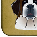 Saint Bernard Spoiled Dog Lives Here Dish Drying Mat Absorbent Dish Drying Mat Pad for Kitchen Counter Dish Drainer Mat for Countertop, 14 x 21", Multicolor