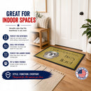 Gray Silver Shih Tzu Spoiled Dog Lives Here Doormat Indoor Outdoor 18H X 27W Front Door Mat Rugs for Entryway, Non Slip Washable