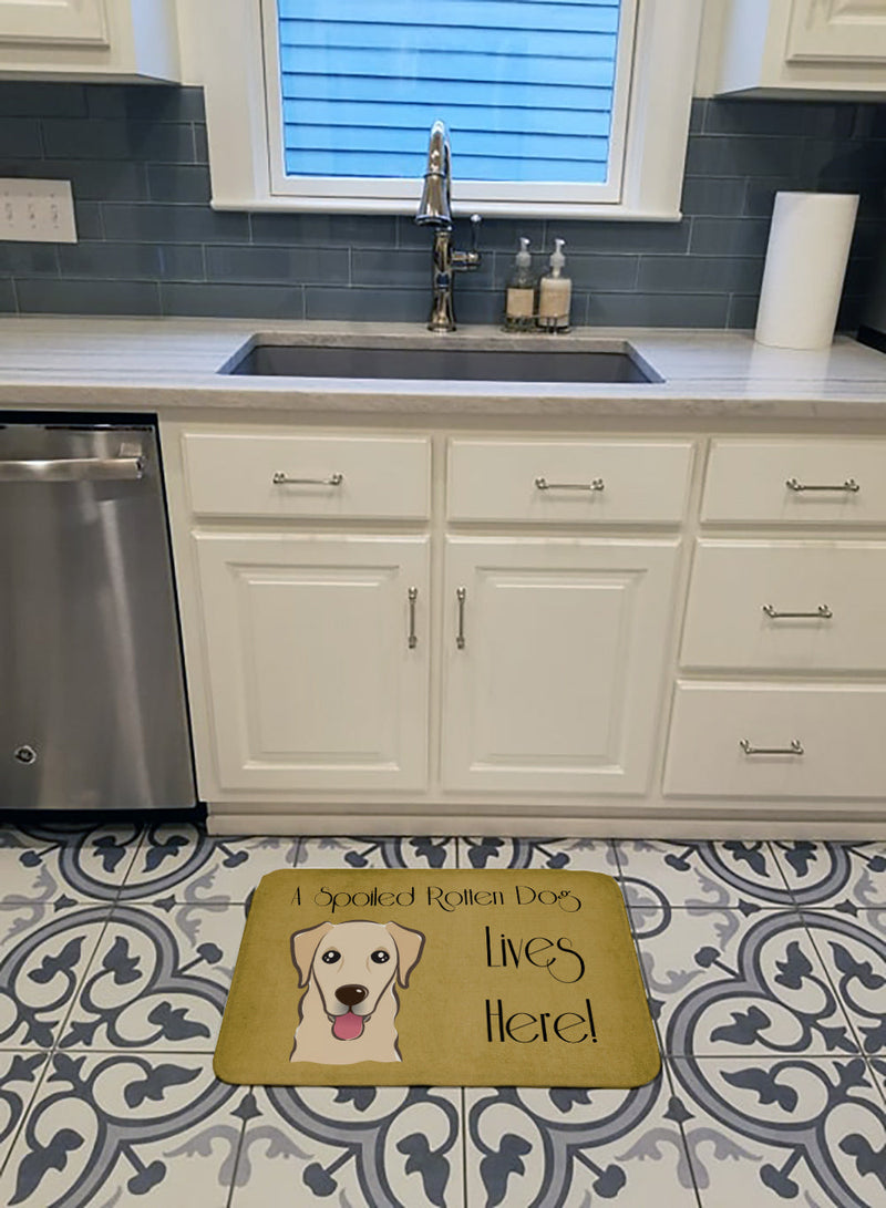 Golden Retriever Spoiled Dog Lives Here Machine Washable Memory Foam Mat BB1500RUG