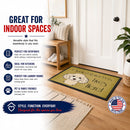 Buff Poodle Spoiled Dog Lives Here Doormat Indoor Outdoor 18H X 27W Front Door Mat Rugs for Entryway, Non Slip Washable