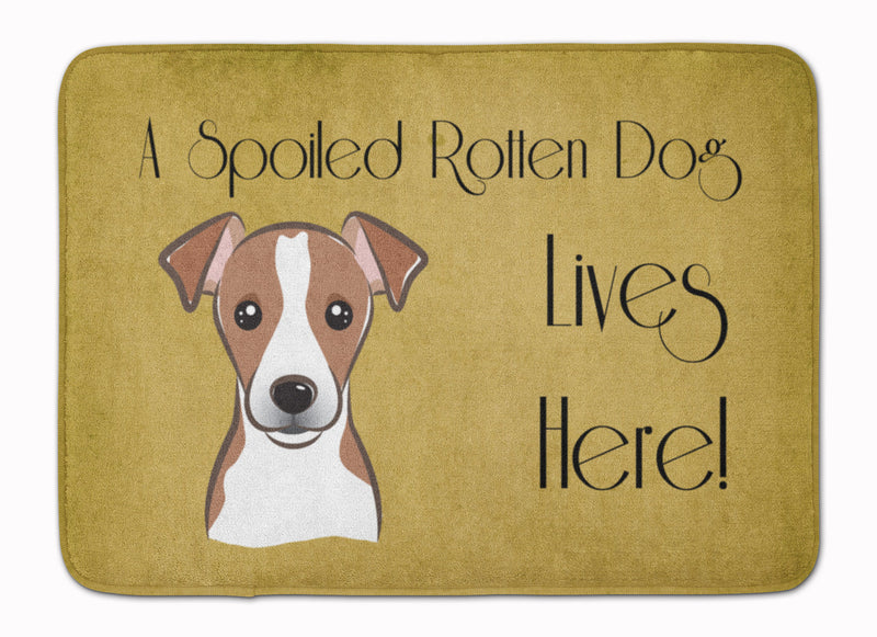 Jack Russell Terrier Spoiled Dog Lives Here Machine Washable Memory Foam Mat BB1508RUG