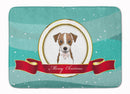 Jack Russell Terrier Merry Christmas Machine Washable Memory Foam Mat BB1512RUG