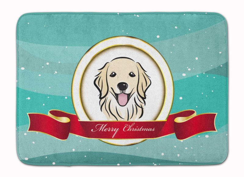 Golden Retriever Merry Christmas Machine Washable Memory Foam Mat BB1515RUG