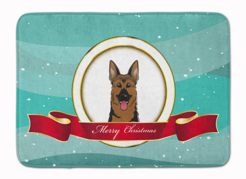 German Shepherd Merry Christmas Machine Washable Memory Foam Mat BB1521RUG