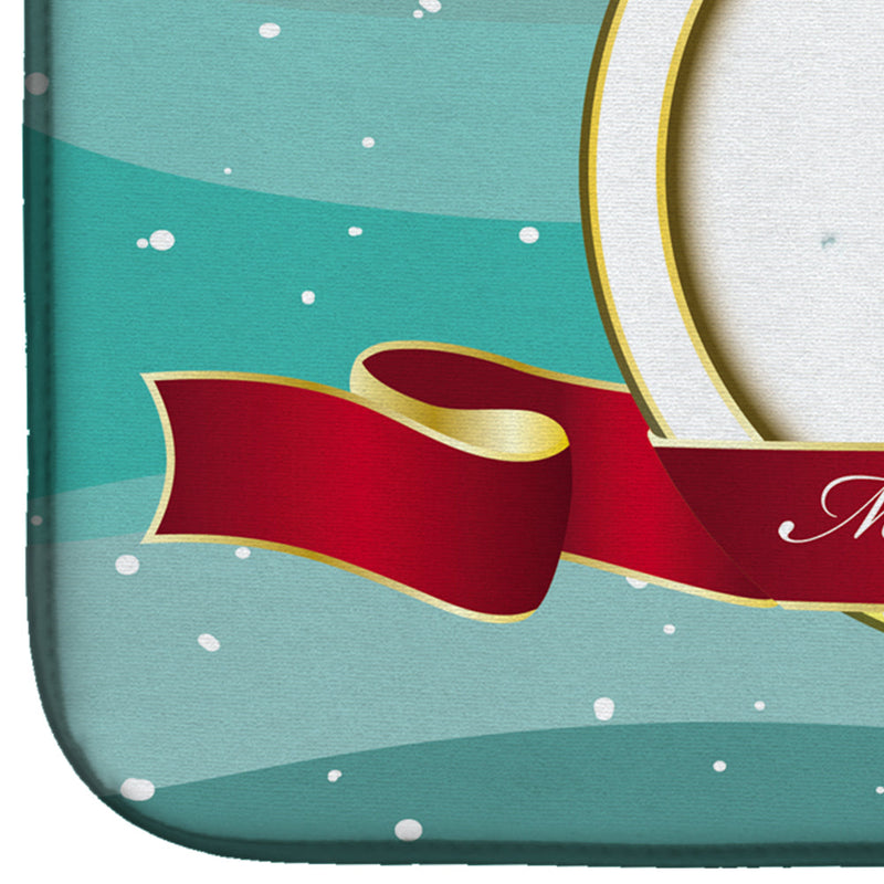 Alaskan Malamute Merry Christmas Dish Drying Mat – Absorbent, Artistic Kitchen Essentials BB1528DDM