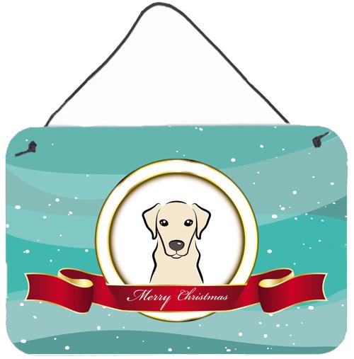 Yellow Labrador Merry Christmas Wall or Door Hanging Prints BB1532DS812