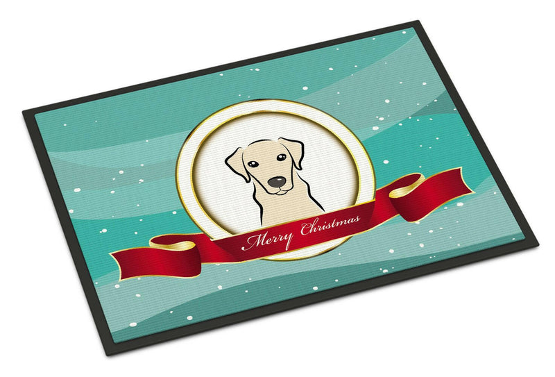 Yellow Labrador Merry Christmas Indoor or Outdoor Mat 24x36 BB1532JMAT