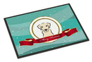 Yellow Labrador Merry Christmas Doormat Indoor Outdoor 18H X 27W Front Door Mat Rugs for Entryway, Non Slip Washable