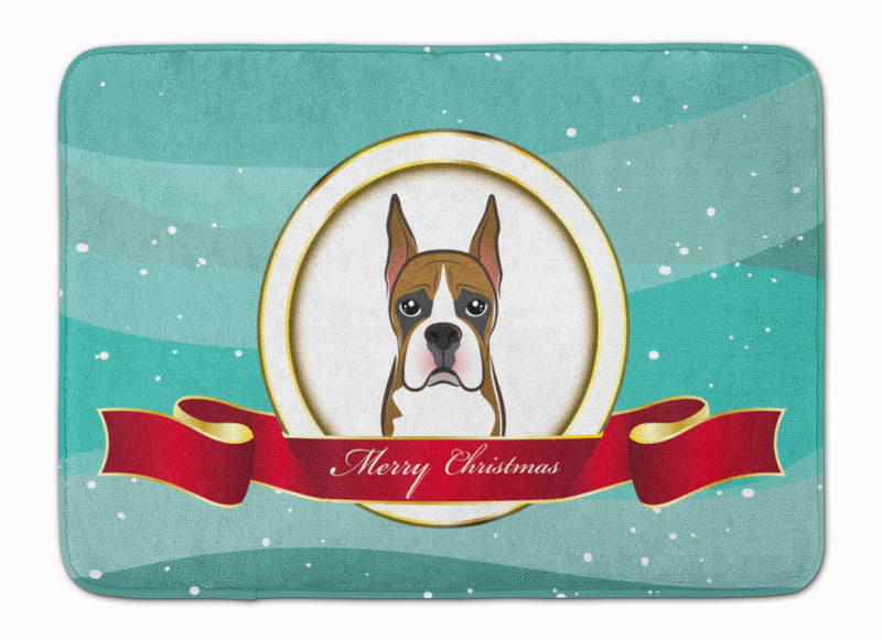 Boxer Merry Christmas Machine Washable Memory Foam Mat BB1533RUG