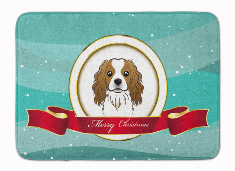 Cavalier Spaniel Merry Christmas Machine Washable Memory Foam Mat BB1534RUG