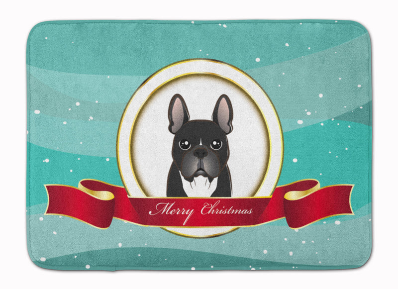 French Bulldog Merry Christmas Machine Washable Memory Foam Mat BB1537RUG