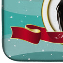 Japanese Chin Merry Christmas Dish Drying Mat Absorbent Dish Drying Mat Pad for Kitchen Counter Dish Drainer Mat for Countertop, 14 x 21", Multicolor