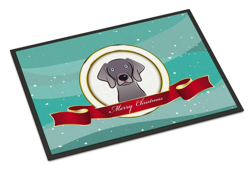 Weimaraner Merry Christmas Indoor or Outdoor Mat 24x36 BB1541JMAT