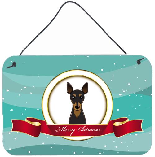 Min Pin Merry Christmas Wall or Door Hanging Prints BB1550DS812