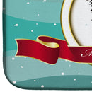 Border Collie Merry Christmas Dish Drying Mat – Absorbent, Artistic Kitchen Essentials BB1551DDM