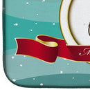 Afghan Hound Merry Christmas Dish Drying Mat – Absorbent, Artistic Kitchen Essentials BB1554DDM