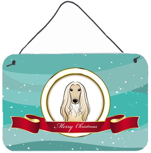 Afghan Hound Merry Christmas Wall or Door Hanging Prints BB1554DS812