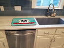 Saint Bernard Merry Christmas Dish Drying Mat Absorbent Dish Drying Mat Pad for Kitchen Counter Dish Drainer Mat for Countertop, 14 x 21", Multicolor