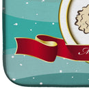 Buff Poodle Merry Christmas Dish Drying Mat Absorbent Dish Drying Mat Pad for Kitchen Counter Dish Drainer Mat for Countertop, 14 x 21", Multicolor