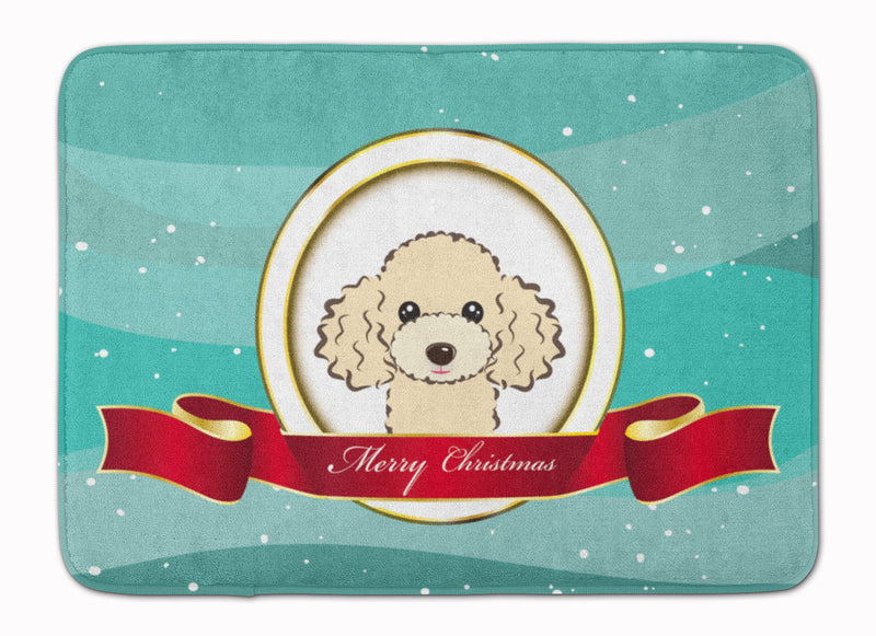 Buff Poodle Merry Christmas Machine Washable Memory Foam Mat BB1568RUG