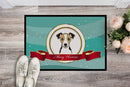 Jack Russell Terrier Merry Christmas Doormat Indoor Outdoor 24H X 36W Front Door Mat Rugs for Entryway, Non Slip Washable Low Pile,