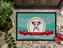 Jack Russell Terrier Merry Christmas Doormat Indoor Outdoor 24H X 36W Front Door Mat Rugs for Entryway, Non Slip Washable Low Pile,