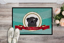 Black Pug Merry Christmas Doormat - 24x36 Decorative Floor Mat – Indoor/Outdoor Rug with Artistic Flair BB1573JMAT