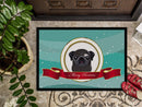 Black Pug Merry Christmas Doormat - 24x36 Decorative Floor Mat – Indoor/Outdoor Rug with Artistic Flair BB1573JMAT