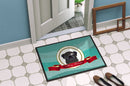 Black Pug Merry Christmas Doormat - 24x36 Decorative Floor Mat – Indoor/Outdoor Rug with Artistic Flair BB1573JMAT