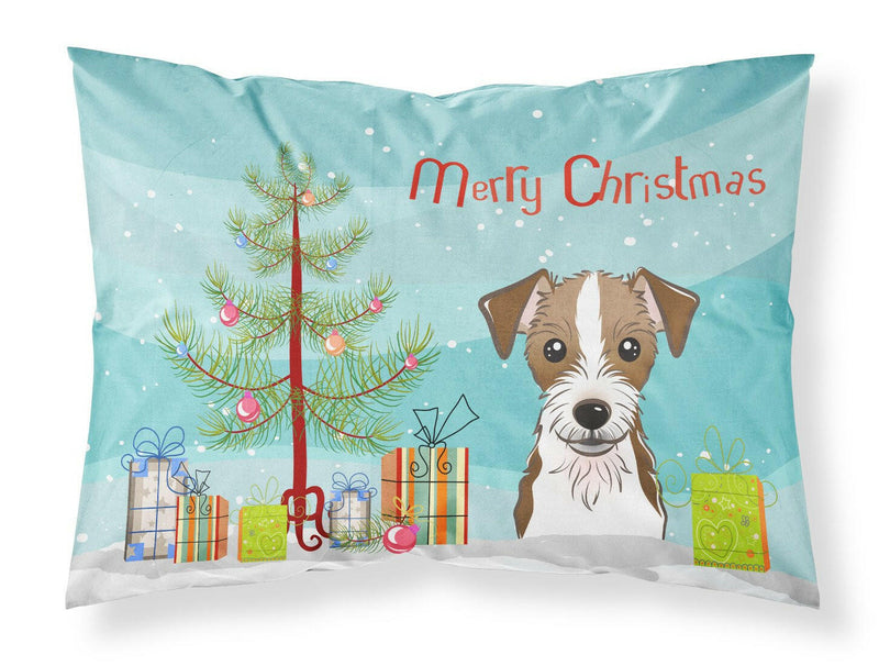 Christmas Tree and Jack Russell Terrier Fabric Standard Pillowcase BB1574PILLOWCASE