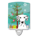 Christmas Tree and Dalmatian Ceramic Night Light Compact, UL-Certified, Ideal for Bedroom, Bathroom, Nursery, Hallway, Kitchen, 6x4x3, Multicolor
