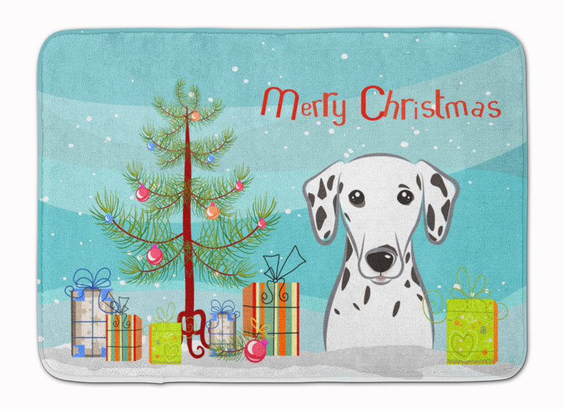 Christmas Tree and Dalmatian Machine Washable Memory Foam Mat BB1582RUG