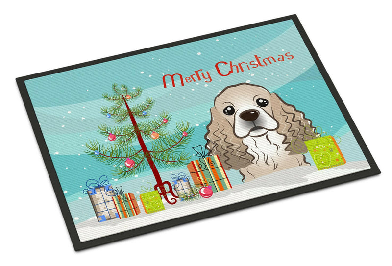 Christmas Tree and Cocker Spaniel Indoor or Outdoor Mat 18x27 BB1588MAT