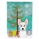 Christmas Tree and Westie House Flag 28x40 Porch Sleeve Pole Decorative Outside Yard Banner Artwork Wall Hanging, Polyester