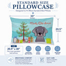 Christmas Tree and Weimaraner Standard Pillowcase Lightweight Super Soft Easy Care Decorative Artwork Pillowcase, Standard