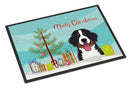 Christmas Tree and Bernese Mountain Dog Doormat Indoor Outdoor 18H X 27W Front Door Mat Rugs for Entryway, Non Slip Washable