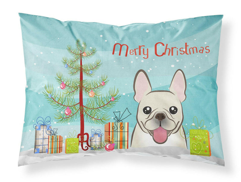 Christmas Tree and French Bulldog Fabric Standard Pillowcase BB1610PILLOWCASE