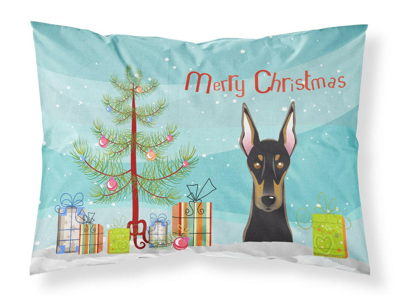 Christmas Tree and Doberman Fabric Standard Pillowcase BB1617PILLOWCASE