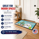 Christmas Tree and White Poodle Doormat Indoor Outdoor 24H X 36W Front Door Mat Rugs for Entryway, Non Slip Washable Low Pile,