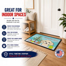 Christmas Tree and Buff Poodle Doormat Indoor Outdoor 18H X 27W Front Door Mat Rugs for Entryway, Non Slip Washable