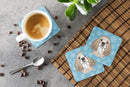 Snowflake Cocker Spaniel Foam Coasters Set of 4 Cup Coasters for Indoor Outdoor, Tabletop Protection, Anti Slip, Mouse pad Material