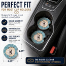 Snowflake Pekingese Set of 2 Cup Holder Car Coasters Absorbent Round Sandstone Coasters Gifts for Men or Women, 2.5, Multicolor