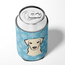 Snowflake Yellow Labrador Can or Bottle Hugger Cooler Sleeve for Standard 12 oz Cans, Insulated Foam Beer & Soda Can Hugger Reusable